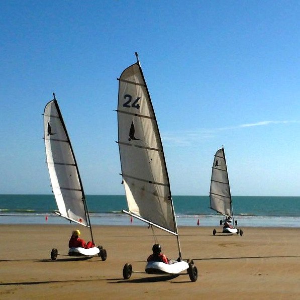 char à voile plage